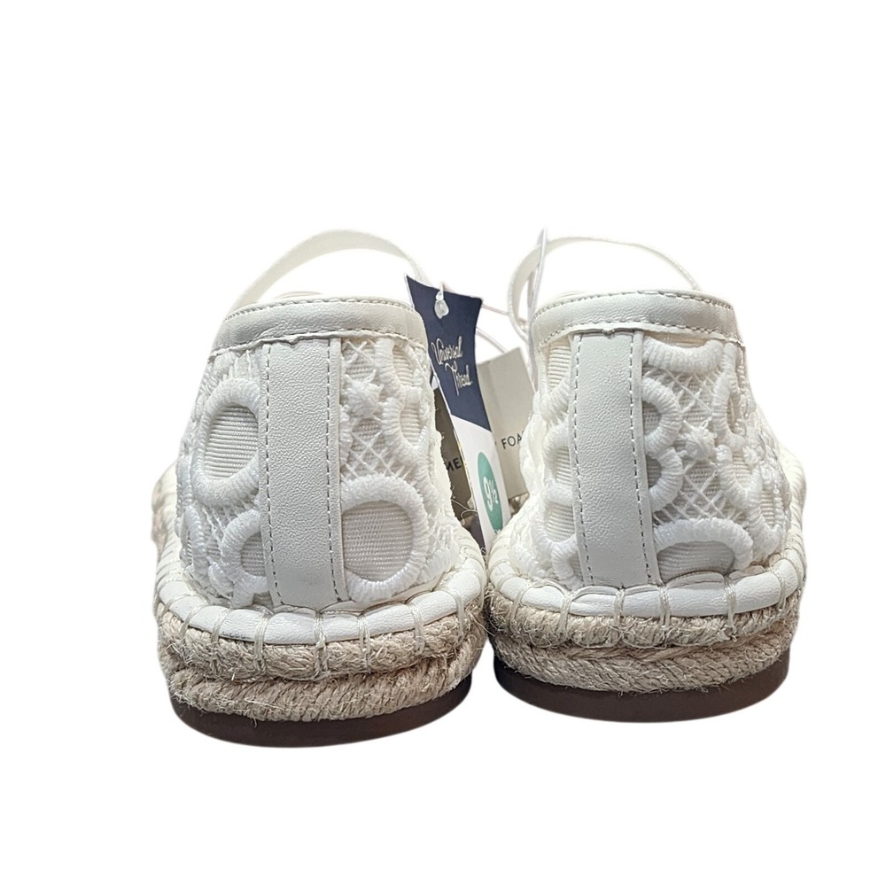 Universal Thread Celia Floral‎ Lace Mary Jane Espadrille Flat Shoes Memory Foam - Picture 6 of 7